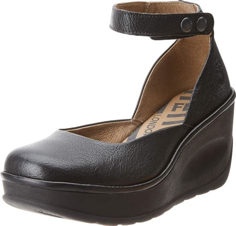 black wedge heels amazon